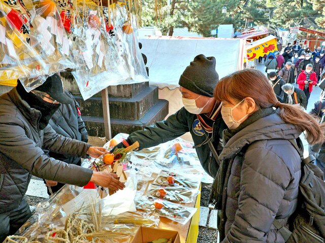 北野天満宮　終い天神　正月準備